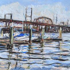 Havre de Grace Pastel Painting by Collin Cessna