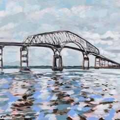 Key Bridge Acrylic on Canvas Collin Cessna 2021