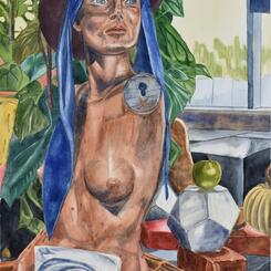 Arrangement with Mannequin Conceptualizing the Nature of Vision