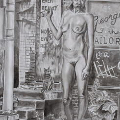 On the stoop VII. No One Ever Really Dies. We All Just Paint Ourselves Into the Texture