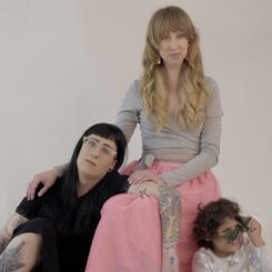 Nikki, Elise and Sansa pose for a feature story in Baltimore Magazine, captured in the film. 