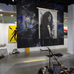 Falling Off the Edge of Nebraska  installation back view.