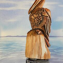 Wooden Dock Bird 1