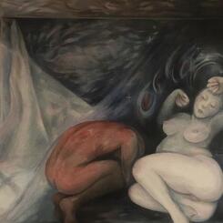 Jupiter, burning, spies Antiope under moonlight and weeps