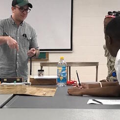 Teaching Students at the NorthBranch Library in Baltimore