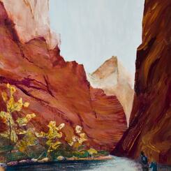 Approach to the Narrows- Zion National Park 