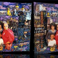 Charm City:  Baltimore City Mayor, family and Harbor Reflection