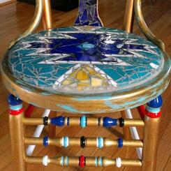 African Mosaics Inspired Decorative Chair