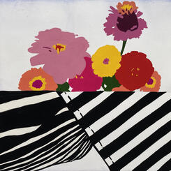 zinnias and zig zags