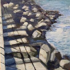 Inlet at Barnegat Light  9x12