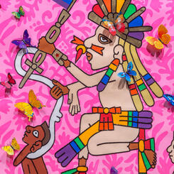 Sacrifice (Parade), left panel, detail, 2017