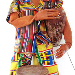 Puppet Jamahl with drum