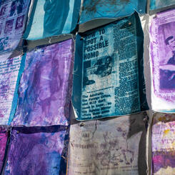 Lavender Scary Fairy Installation: Queer Spirit Grid (detail)