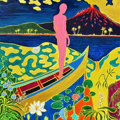 Colorful , Magic Realism , New Romanticism,Hope,Volcano,BMRE 4th Biennial accepted entry.