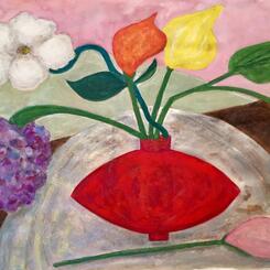 Fruits and Flowers. Gouache on Paper 30 x 40