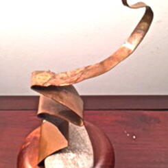 Wood and Copper Sculpture
