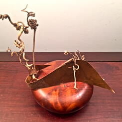 Wooden and Copper Sculpture
