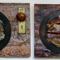 3D Metal Collage 41 - Diptych