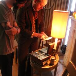 Auguste with an Audience Member