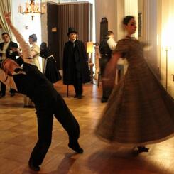 The Mesmeric Waltz Entrances Virginia and Barkeep