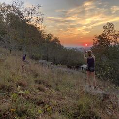Nathan and Meggan Capturing Sunset at Kennesaw Mountain.