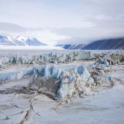 Pressure Ridge Beneath the Double Curtain Glacier, Antarctica