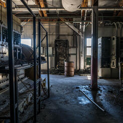 Abandoned Generator Station Interior, Lake Jean Global Communications Site (2022)
