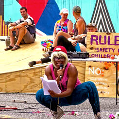 Baltimore City People, Poet in Parking Lot.