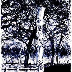 Detail from The Dream and Lie of Tompkins Square: East Village 1980s Black and White by Edward Weiss