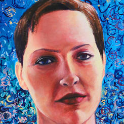 Detail of Once When we Were Going Out Linda Let Me Dress her in My Vest