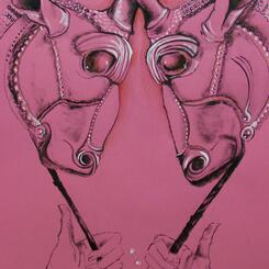 Babylonian Bulls, carved from stone