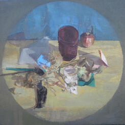 Still Life with Red Glass