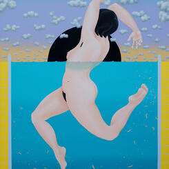 Nude with Hair in the Wind