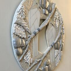 White Doves, Silver Cherries (side view)