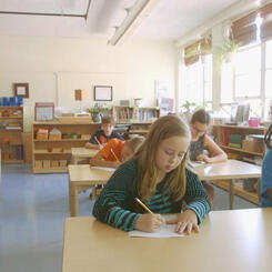 Kids writing the video