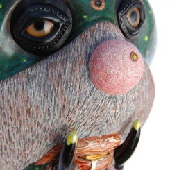 Gold Droolin' Galactic Ghoul Cat (Detail)