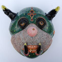 Gold Droolin' Galactic Ghoul Cat