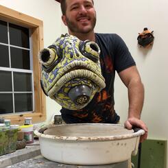 Brad Showing off a New Work in Progress