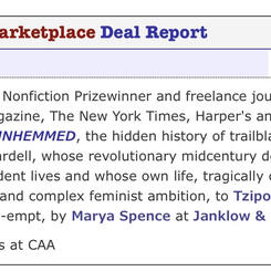 Publishers Marketplace Announcement for Unhemmed