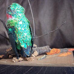Male Ruby-throated Hummingbird (detail)