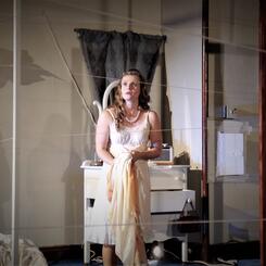 Blanche speaks to the audience