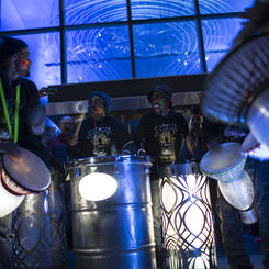 Kinetic Frenetic Performers during Community Beacons: Making Waves