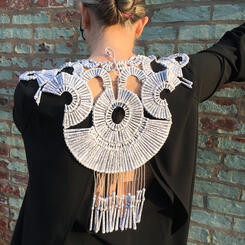 In Honor of Her Honor, RBG Lace Collar / Warrior Breastplate