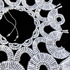 In Honor of Her Honor, RBG Lace Collar / Warrior Breastplate (Detail)