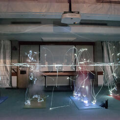 Camera obscura installation: yoga class