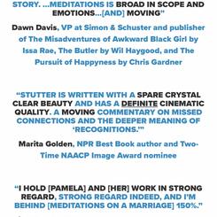 Praise for Meditations on a Marriage 