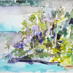 Peninsula with Trees