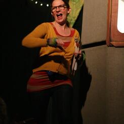 Warming up the audience and introducing acts