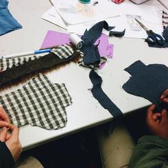 Children Sew Hand Puppet Bodies