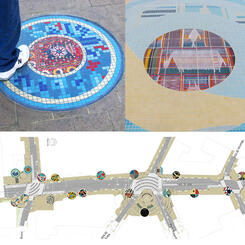 Resonance - Mosaic medallions and map